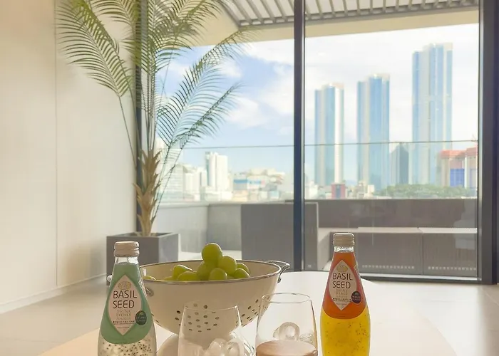 이터널 블루 웨이브 O풀빌라o오션뷰o핀란드식사우나o송도 케이블카o Appartement