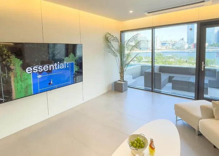 Appartement 이터널 블루 웨이브 O풀빌라o오션뷰o핀란드식사우나o송도 케이블카o *