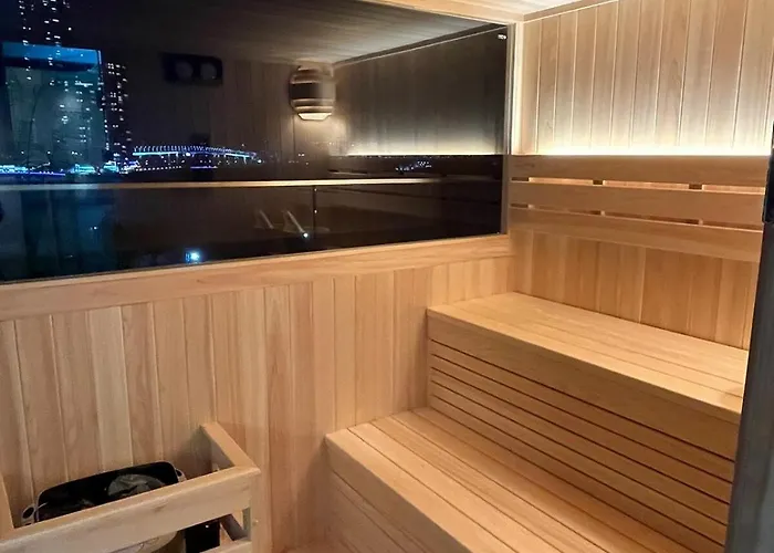 Appartement 이터널 블루 웨이브 O풀빌라o오션뷰o핀란드식사우나o송도 케이블카o